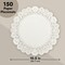 150 Pack Round White Paper Doilies Assorted Sizes for Cake, Food, Dessert - Lace Paper Placemats for Crafts, Plates, Party Table, Wedding (6.5, 8.5, and 10.5 Inch)